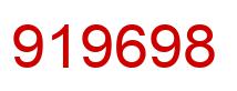 Number 919698 red image