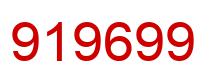 Number 919699 red image