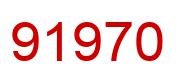 Number 91970 red image