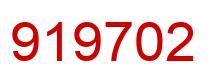Number 919702 red image