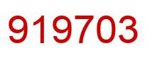 Number 919703 red image