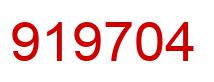 Number 919704 red image