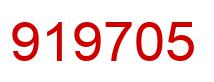 Number 919705 red image