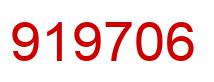 Number 919706 red image