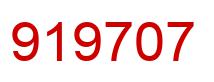 Number 919707 red image