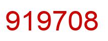 Number 919708 red image