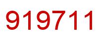 Number 919711 red image