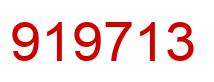 Number 919713 red image