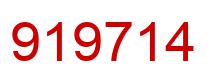 Number 919714 red image