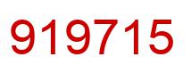 Number 919715 red image