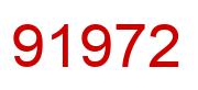 Number 91972 red image