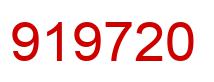 Number 919720 red image