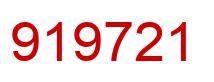 Number 919721 red image