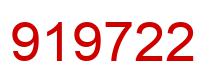 Number 919722 red image