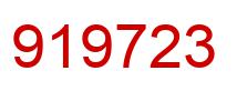 Number 919723 red image