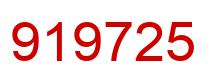 Number 919725 red image