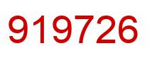 Number 919726 red image