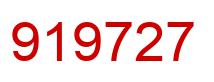 Number 919727 red image