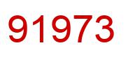 Number 91973 red image