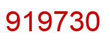 Number 919730 red image