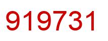 Number 919731 red image