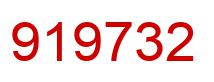 Number 919732 red image