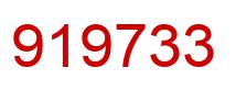 Number 919733 red image