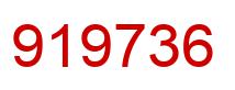 Number 919736 red image