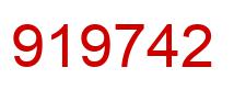 Number 919742 red image