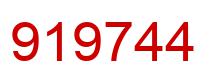 Number 919744 red image