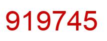 Number 919745 red image