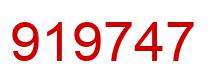 Number 919747 red image