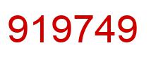 Number 919749 red image