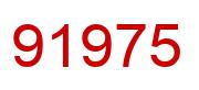 Number 91975 red image