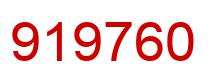 Number 919760 red image