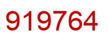 Number 919764 red image