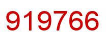 Number 919766 red image