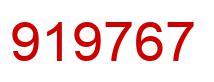 Number 919767 red image