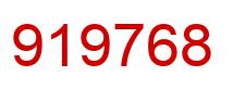 Number 919768 red image