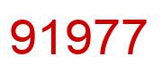 Number 91977 red image
