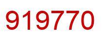 Number 919770 red image