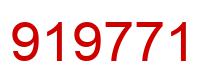 Number 919771 red image