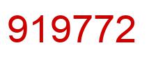 Number 919772 red image
