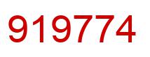 Number 919774 red image
