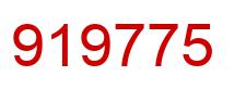 Number 919775 red image