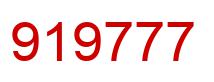 Number 919777 red image