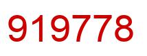 Number 919778 red image