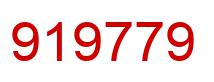 Number 919779 red image