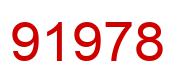 Number 91978 red image