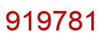 Number 919781 red image